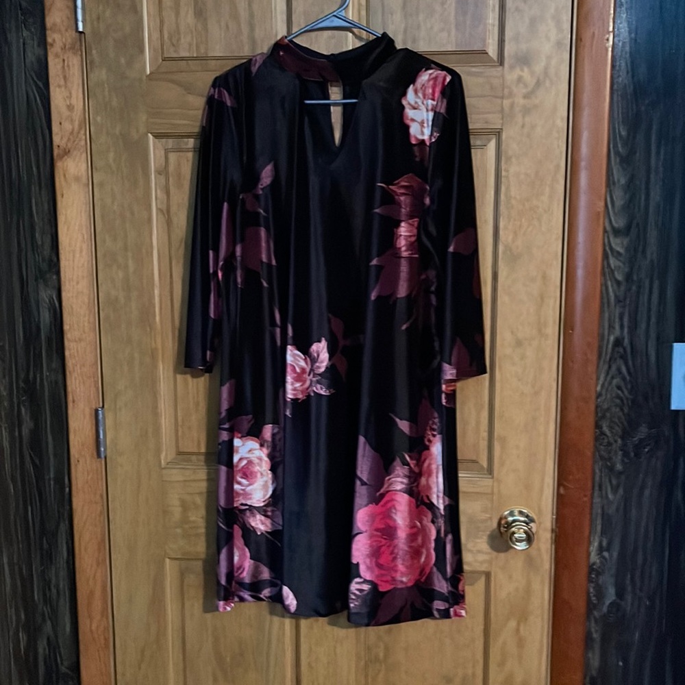 Velvet black formal dress